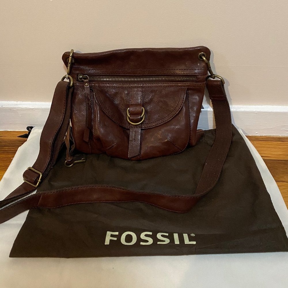 Fossil Leather Cross Body Bag